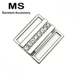 22mm Bikini Connector Bikini Rhinestone Buckles Front Closure Clips Swimsuit Fasteners Link Bra Making Hardware Supplies