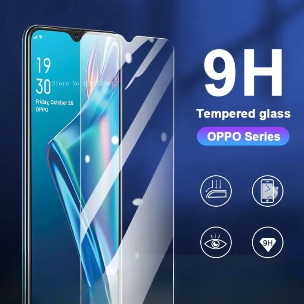 5Pcs Tempered Glass Screen Protector For Oppo A98 A1 A2 A79 A59 (5G) A18 A38 A58 K11X Reno 11F Clear Tempered Film Anti-Shatter