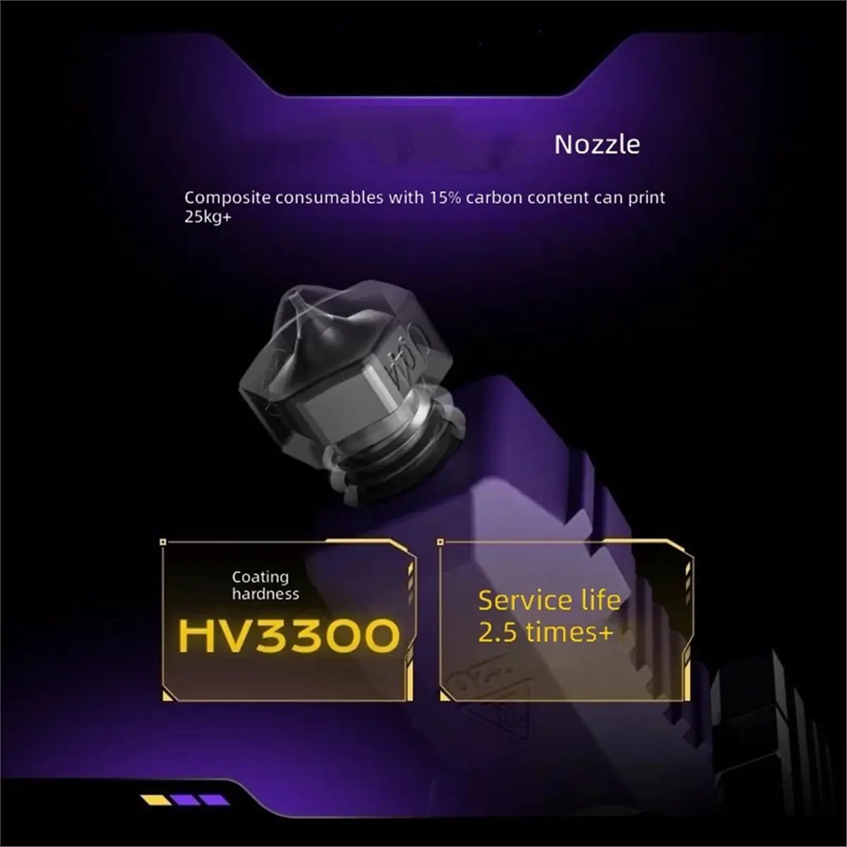 For QIDI Plus4 Hotend 0.4MM 3d Printer Hotend High Quality with Endcoat Nozzle for QIDI Plus4 Removed Nozzle