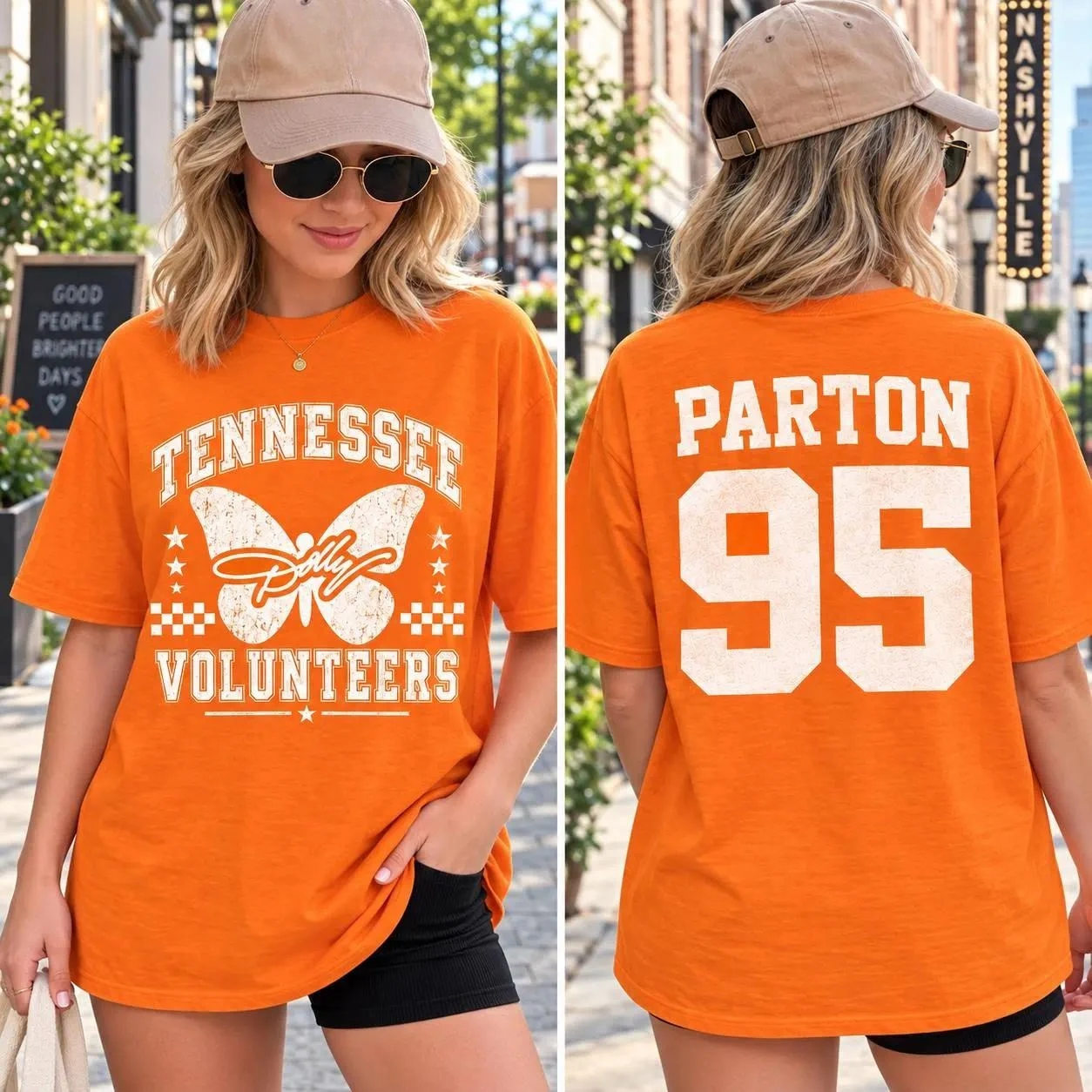 Vintage Butterfly T-Shirt Dolly Game Day Tee for Women Men Classic Country Queen Singer Tshirts Gifts