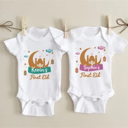 Personalised Eid Ramadan Baby Rompers Custom Name Boys Girls Eid Outfits  Jumpsuit Infant Ramadan Clothes Islamic Muslim Outfits