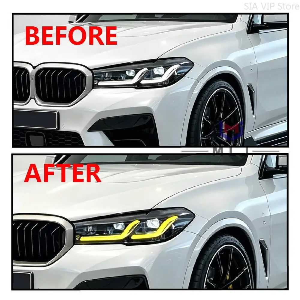 Yellow DRL Chip OEM 23508301 23508302 For 2021-2023 BMW 5 Series G30 G38 High Spec Version Laser Headlight LED Angel Eye Chip