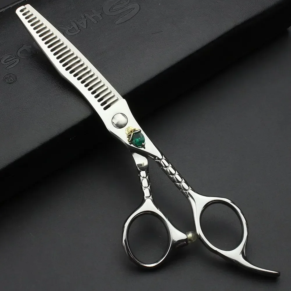 Barber Shop 6 Inch Japan 440c Sharp Hairdressing Barber Thinning Scissors Razor Set Stainless Barber Hair Clippers Professional