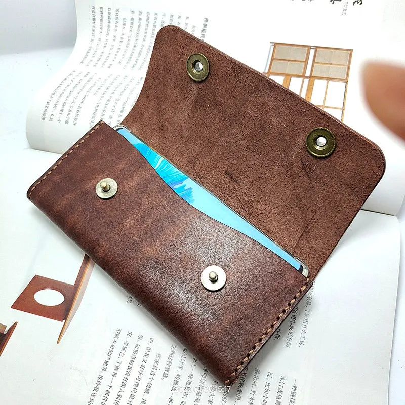 Blongk Universal Mobile Phone Waist Bag Belt Pack Hand-made Leather Sheath Phone holster PHD