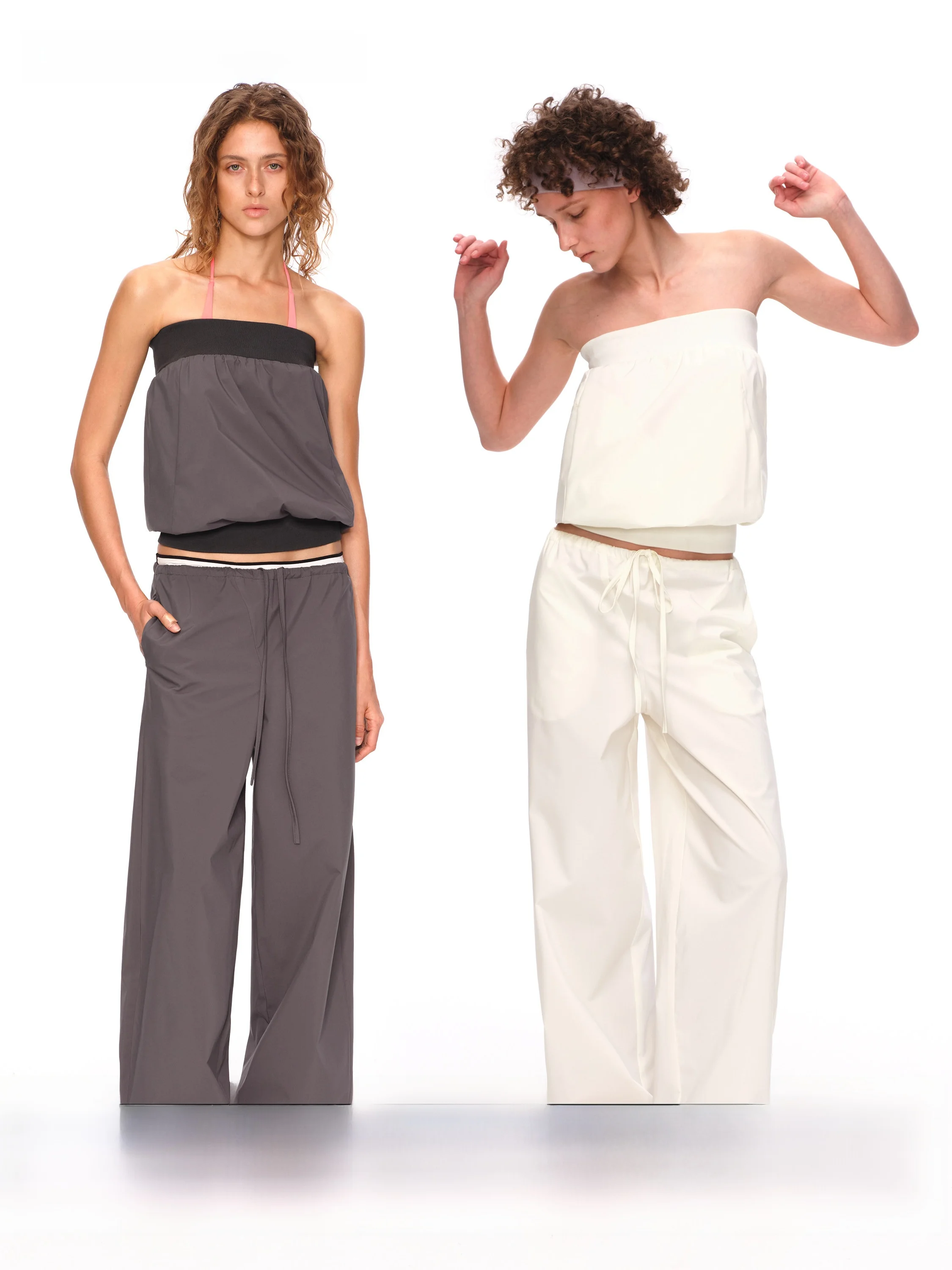 

True by Nature Minimalist Lightweight Two-Way Wear Ribbed Color Block Slim Fit Tube Top Vest Top Original Design Straight Tub...