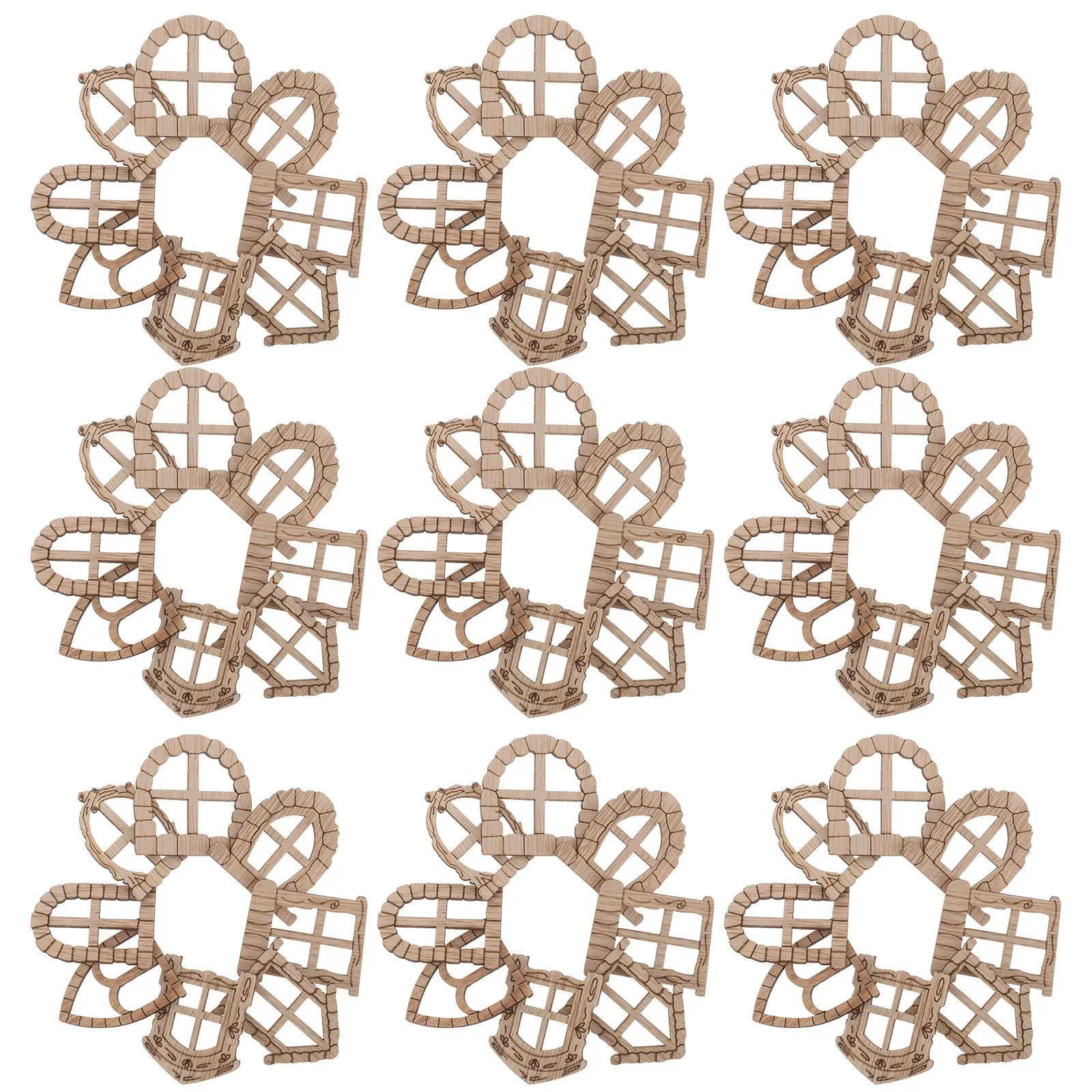 Art Craft Door - 100 шт. Деревянные необработанные двери и