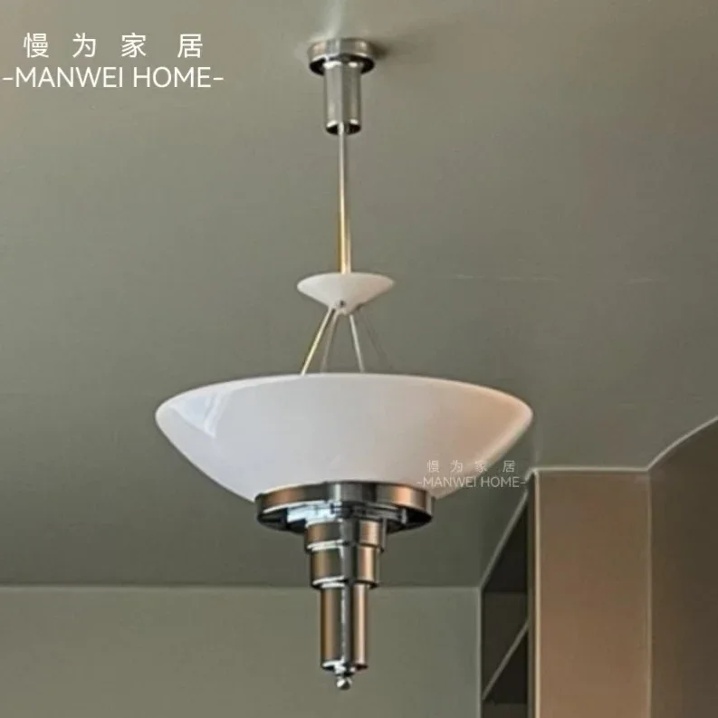 Space Age Bauhaus Chandelier Medieval Tech Style Lighting for Dining Room Italian Texture Ceiling Lamp for Bar and Bedroom
