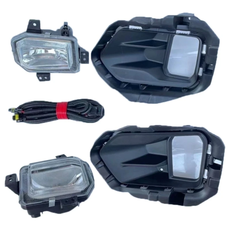 1Set Car Front Fog Light Headlight Fog Lamp Cover Grill Bezel Switch Foglights Assembly For SAIC MAXUS T60 T70