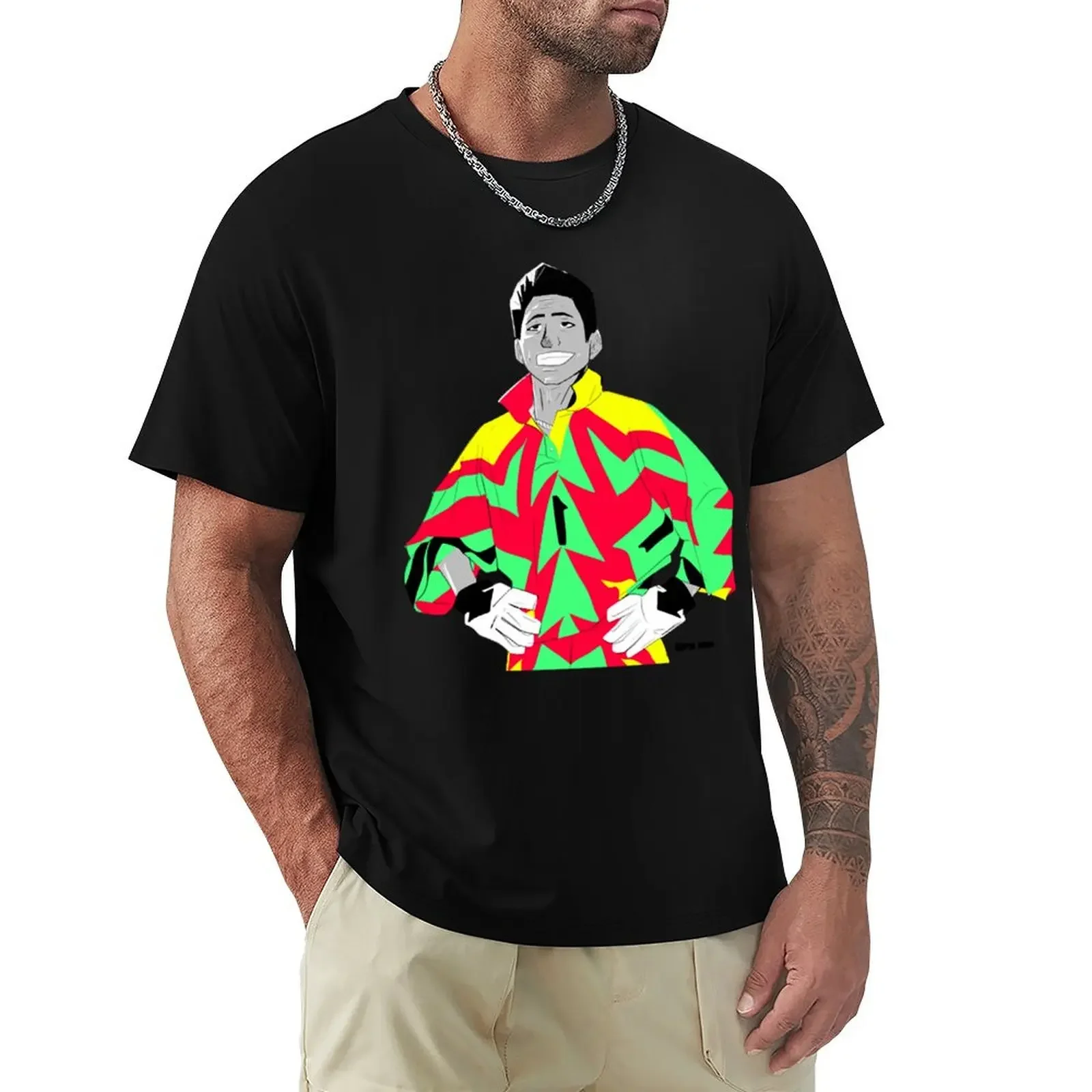 immortal jorge campos goal keeper in mexico tri selection of soccer T-shirt hippie clothes tops plain black t shirts men style