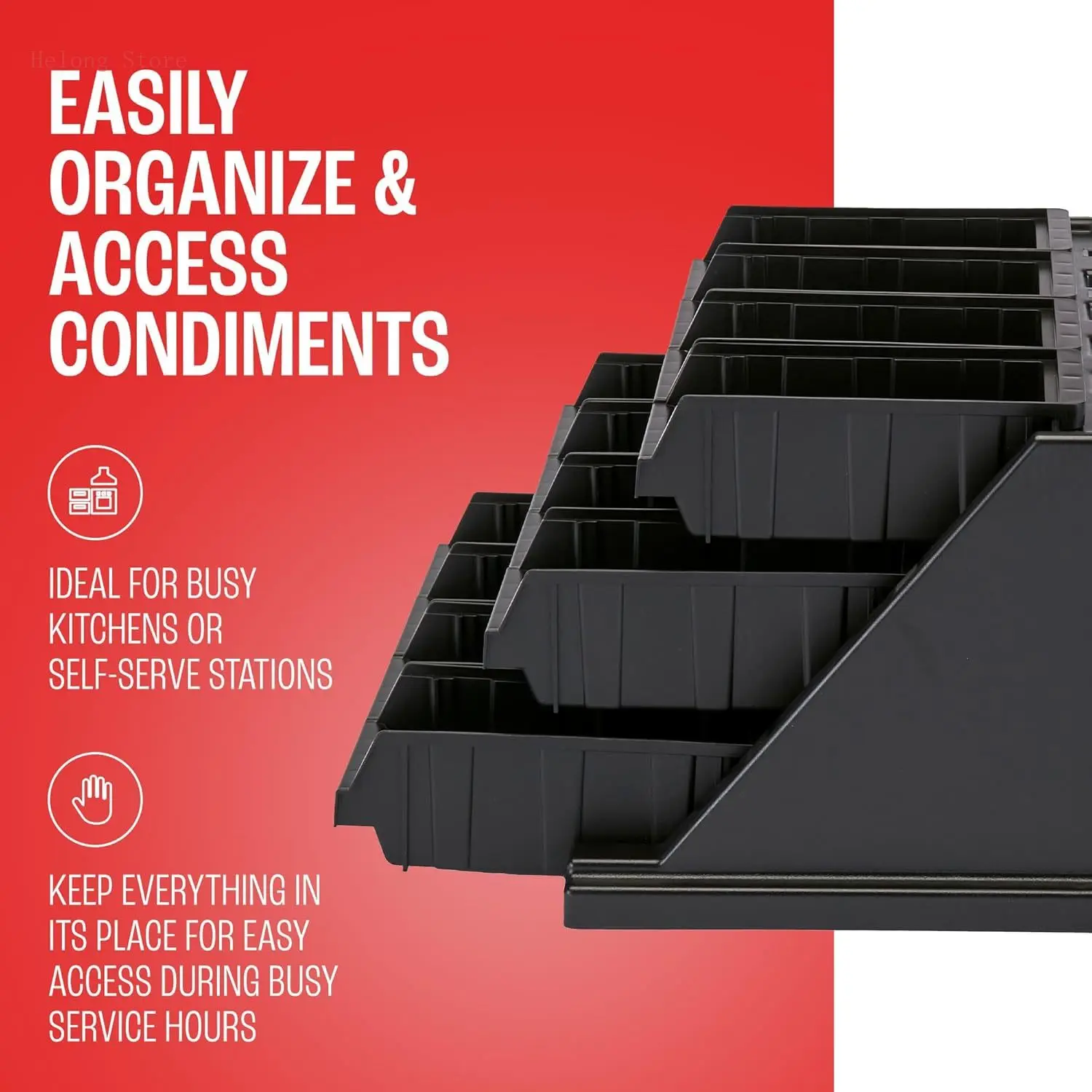 

Самостоятельная корзина для приправ и посуды — 12 контейнеров для хранения — идеально подходит для пищевых и кофейных приправ (черный)