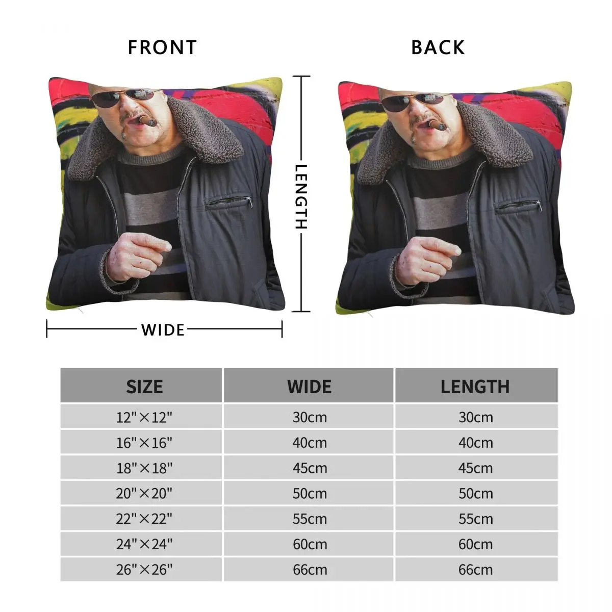 Mark Brandon Chopper Read Square Pillowcase Polyester Linen Velvet Pattern Zip Decorative Room Cushion Cover Wholesale
