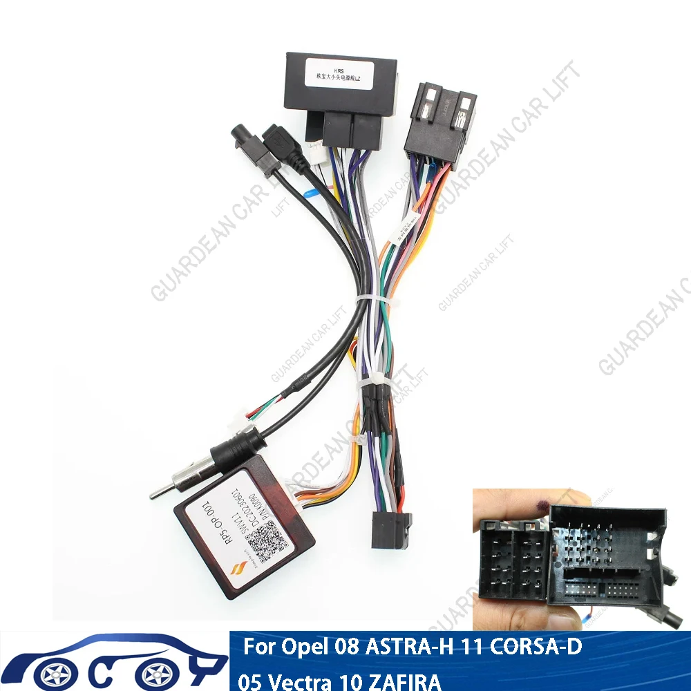 Car Radio Stereo Wiring Harness Cable Adapter Android 16pin For Opel 08 ASTRA-H 11 CORSA-D 05Vectra 10 ZAFIRA