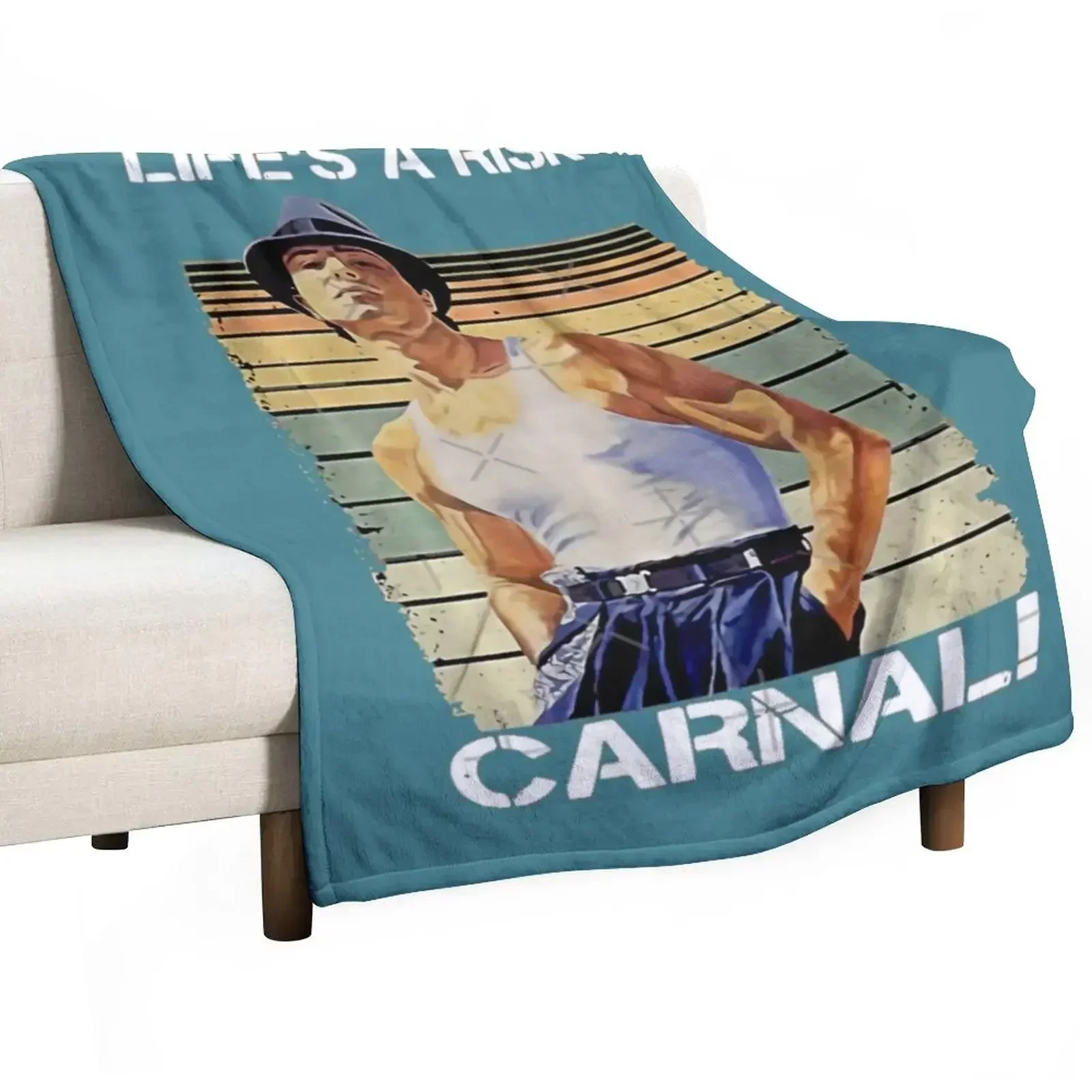 Life's A Risk C.Ar.Na.L Vintage Blood In Blood Out Inspired Throw Blanket Luxury Brand Weighted Blankets