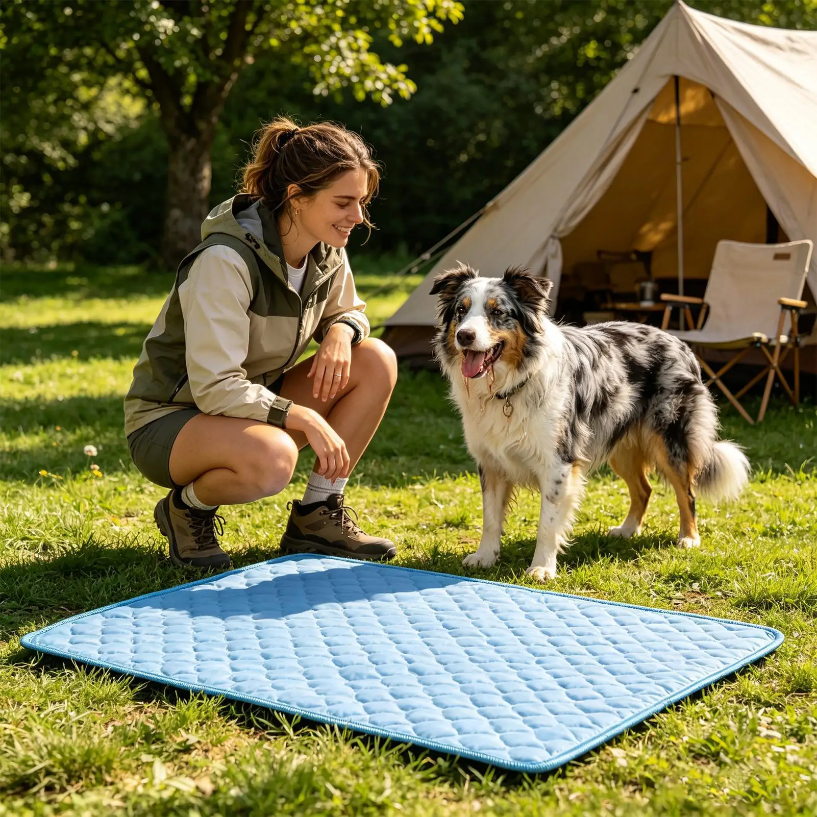 Ice Cool Dog Cooling Mat Summer Pet Cold Bed Extra Large For Small Big Dogs Pad Breathable Pet Cold Bed Summer Cooling mat