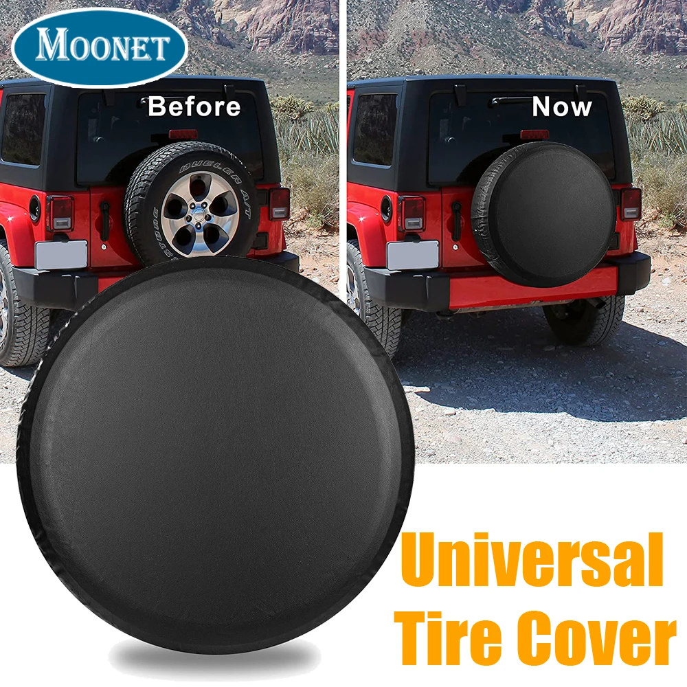 

Moonet Universal Spare Tire PVC Leather Cover 12" 13" 14" 15" 16" 17" inch for Auto/Trailer/Caravan Spare Wheel