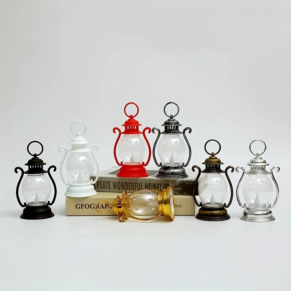 Ramadan Decoration Plastic Barn Lantern Led Lights Ramadan Kareem Decor Eid Mubarak Gift Al-Fitr Eid Festival Party Supplies