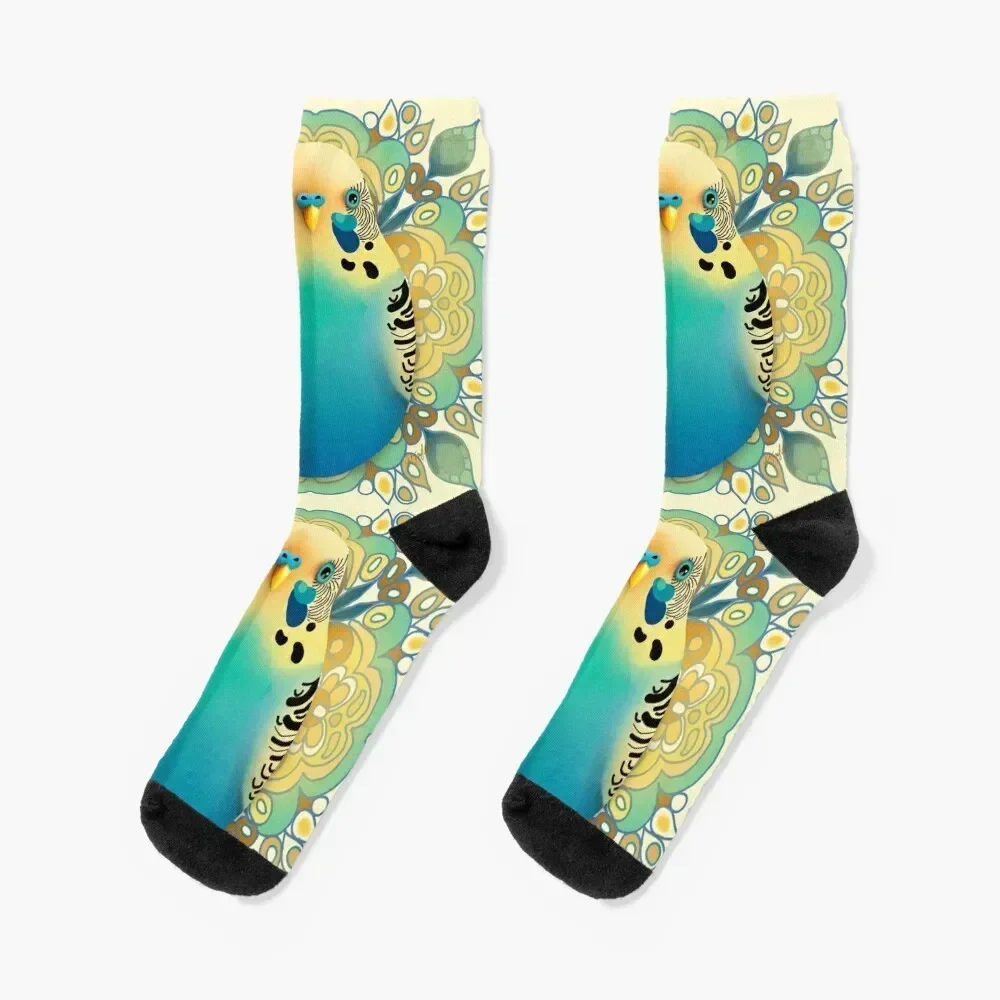 

Boho Budgie Socks cute Wholesale anti-slip Heating sock Socks Male Women's