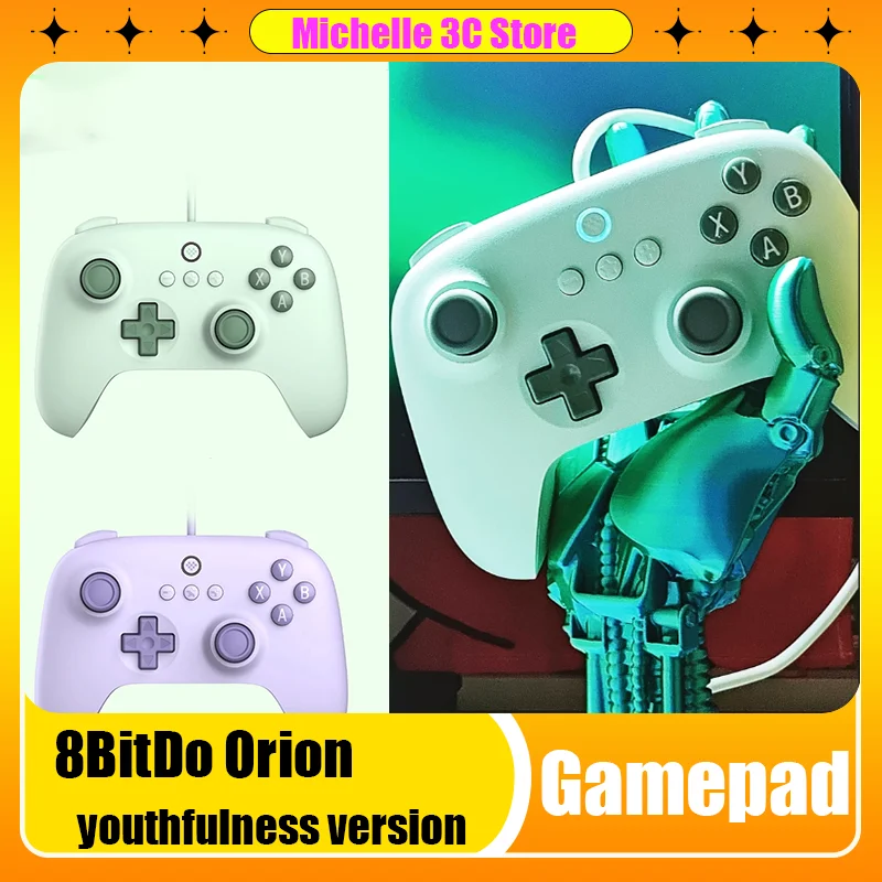 

8BitDo Orion Youthfulness Gamepad Wireless/ Wired 2.4G Bluetooth Connectivity Version for PC Win10 Win11 Steam Switch Android