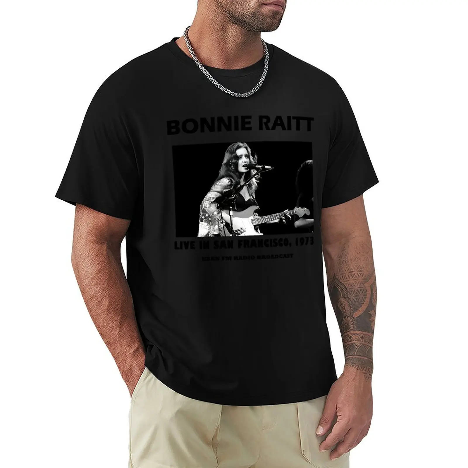 bonnie raitt T-Shirt man t shirt cotton T-Shirt