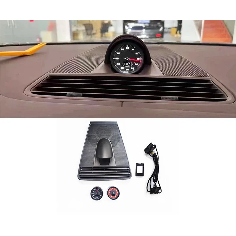 Venda quente da fábrica upgr interior painel tempo acessório eletrônico carro cronômetro medidor relógio para panamera 2017-2023