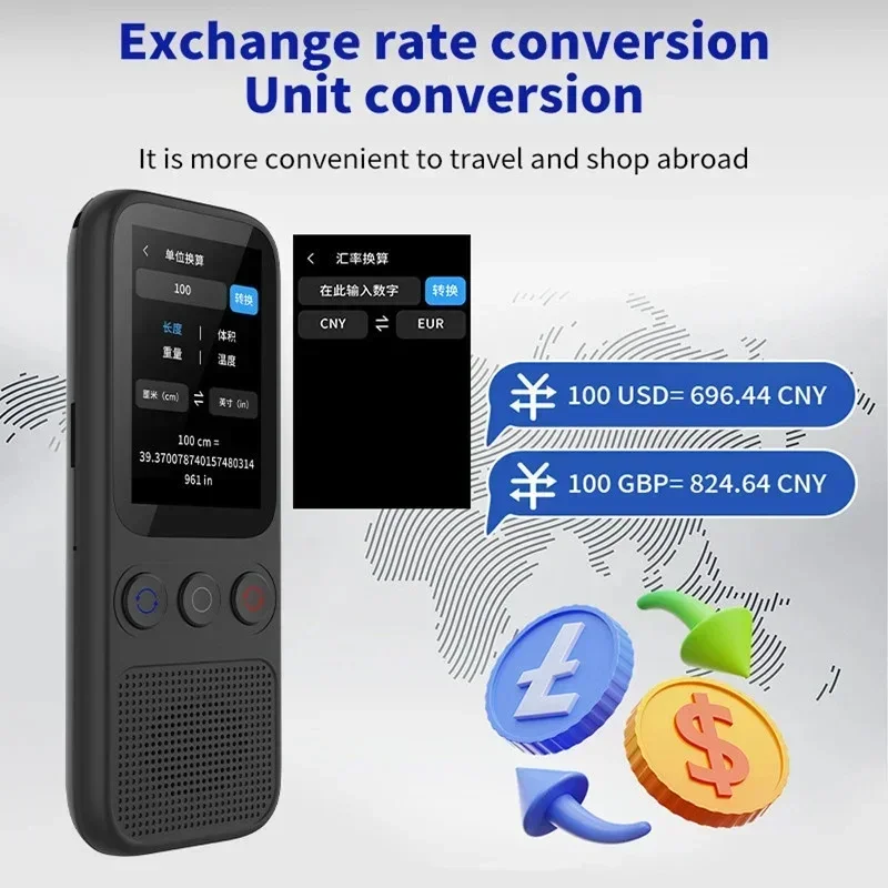 138 Language S80 Audio Translator Smart Translate 18 Offline Real Time Smart Voice Translator AI Photo Translation for Travel
