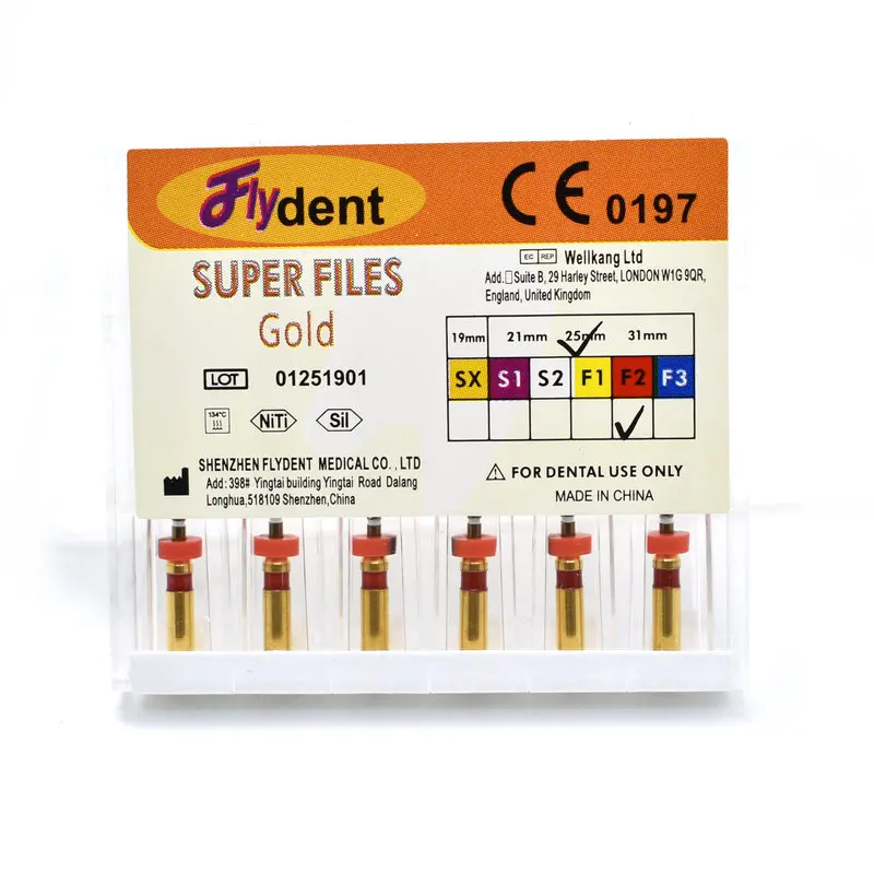 Dental Instrument Pro Gold Taper Wurzelkanalfeilen SX-F3 Super Files Gold Biegbar für die Vorbereitung der Wurzelkanalbehandlung – Detail 6