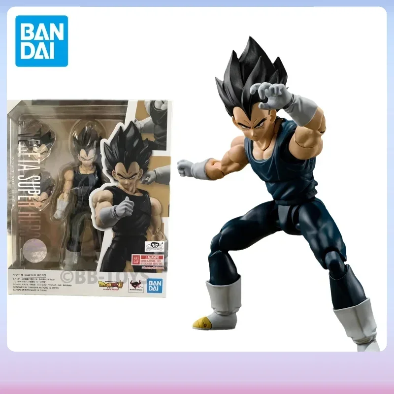 

In Stock Bandai Original Dragon Ball Super Anime Figure SHF Vegeta Action Hero Toys for Kids Gift Collectible Model