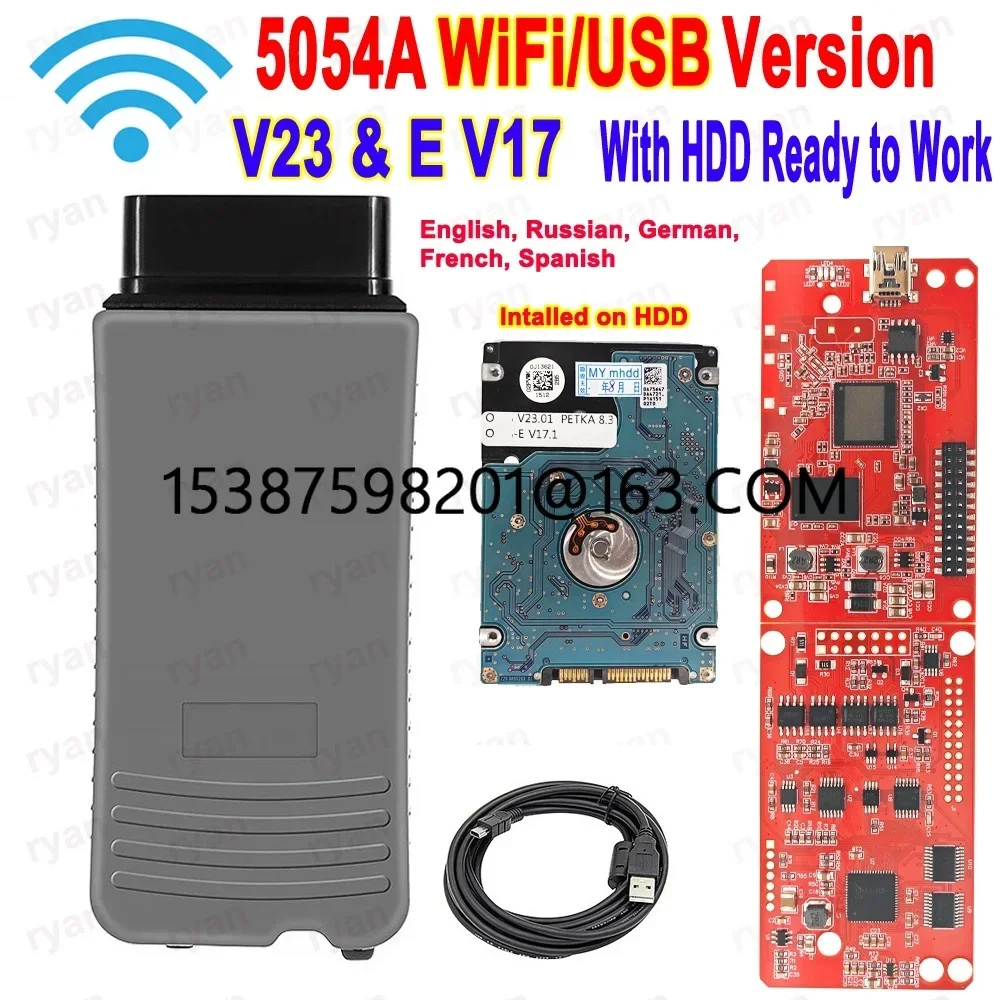 

Лучшая версия Wi-Fi USB 5054A с установкой жесткого диска OD V23 и Engineering-E V17.1 5054 Поддержка V-Au-di Sk-da Готов к работе