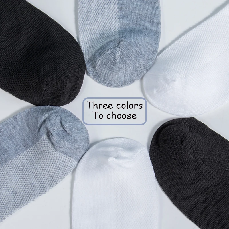 Regular Four Seasons Universal Women\'s Cotton Socks Sweat-Absorbent Hollow Out Black White Gray Floor Invisible Breathable Sock