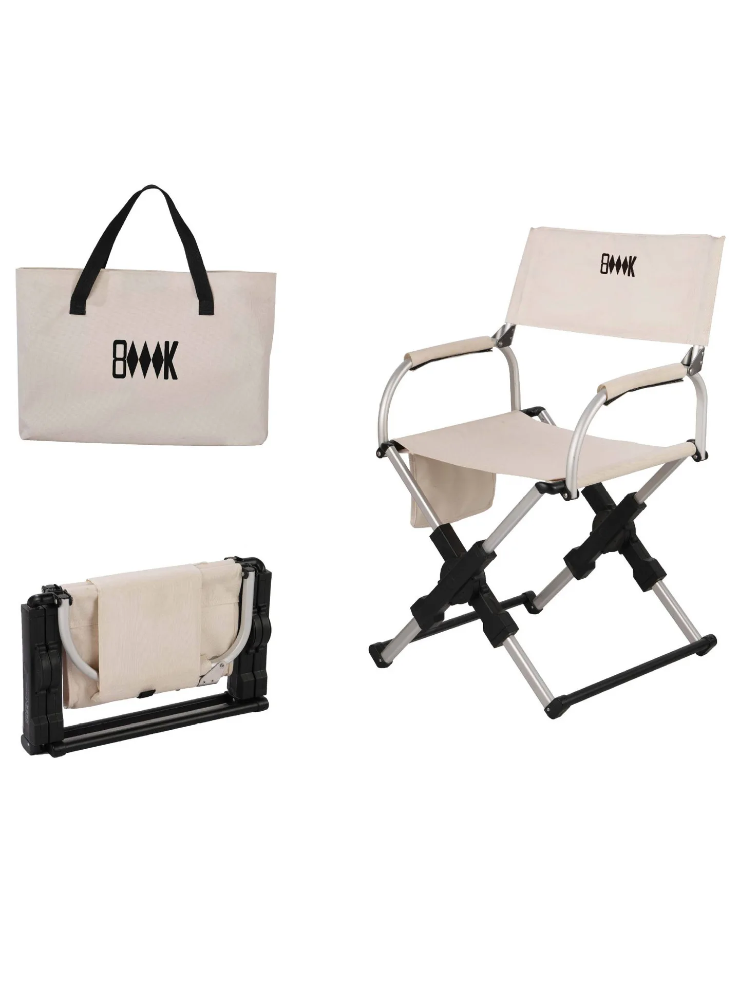 Outdoor camping folding backrest chair, aluminum alloy director chair, RV fishing portable folding chair