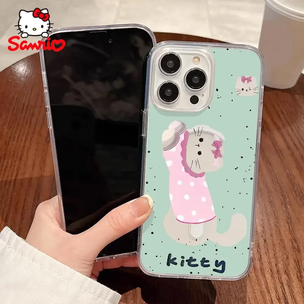 Sanrio Phone Shell Fall Prevention Iphone 16/15/14/13/12/11 Woman Phone Case Shell Sanrio Cartoon Accessory Brithday Gift