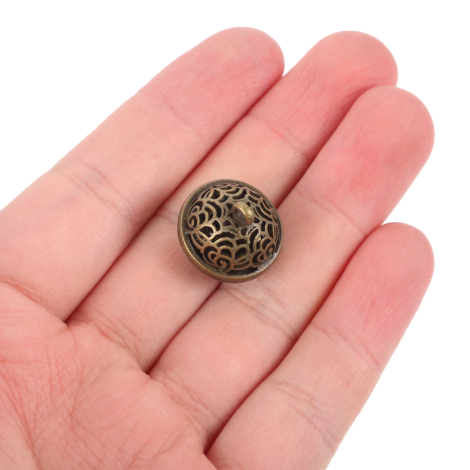 

5pcs Vintage Bell Pendant DIY Craft Bells Hanging Decor Round Bronze Metal Christmas Jewelry Making Party Supplies
