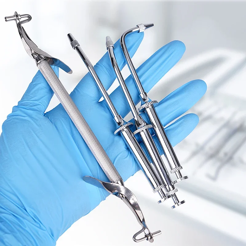 

Dental Amalgam Carrier Syringes Curved Tip Stainless Steel Double End Filling Delivery Tools Cavity Filling Restorative Lab Tool