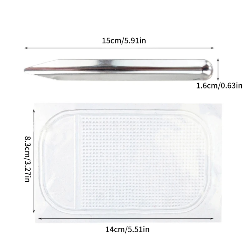 Bead Collecting Tool Set Spoon and Slip Resistant Pad for Jewelers and Hobbyists