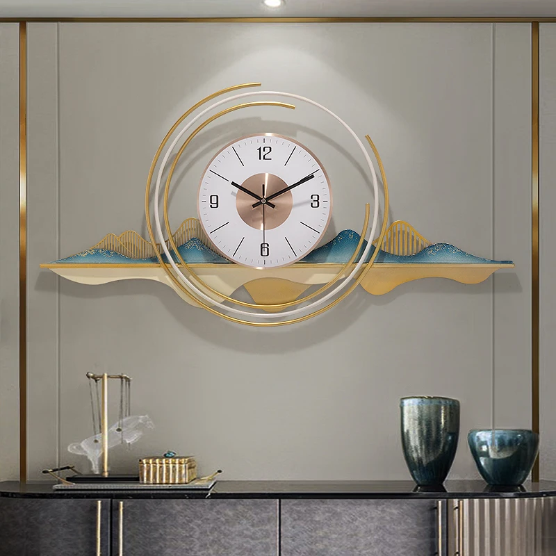 

Modern Luxury Art Large Wall Clock Living Room Home Decore Atmospheric Clocks Fashion Trend Online Celebrity Mute Wall Watch