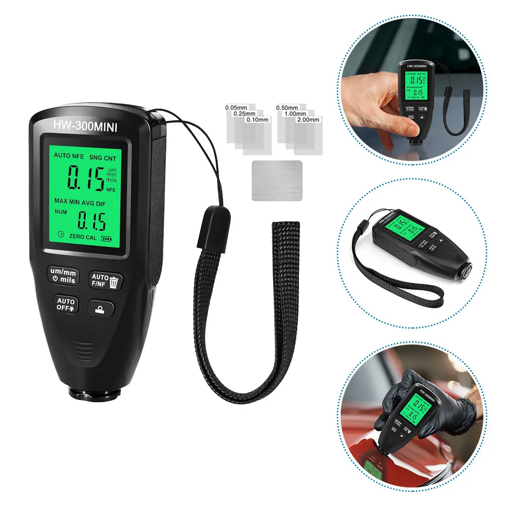 

Coating Thickness Gauge Paint Depth Meter Measuring Instrument Automotive Tester Red Color ABS Material High Precision Digital