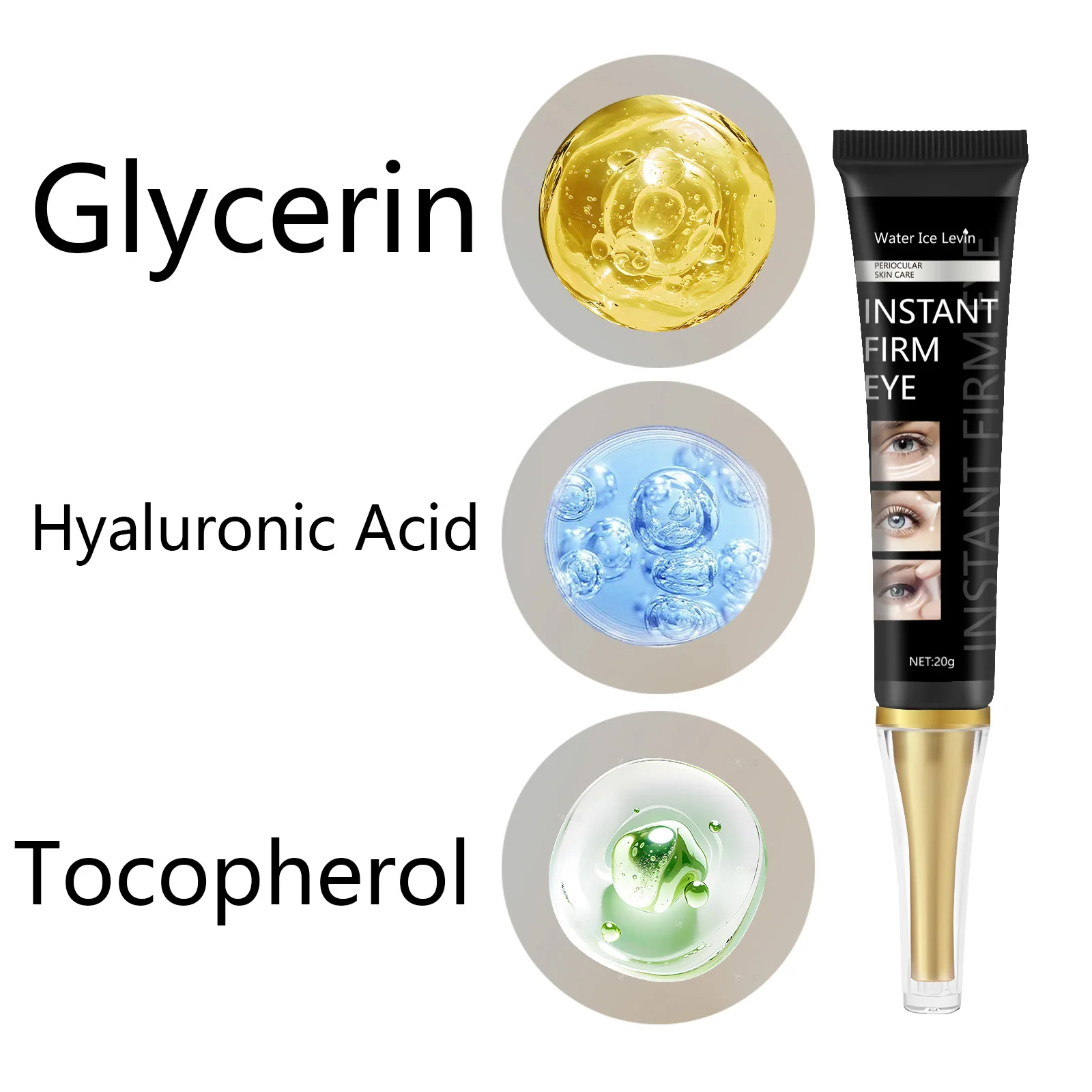 딥 모이스춰라이징 크림, 남성과 여성을 위한 퍼밍 아이, 리프팅 및 브라이트닝, 빠른 흡수 및 끈적임 없음, 모든 피부 타입에 적합