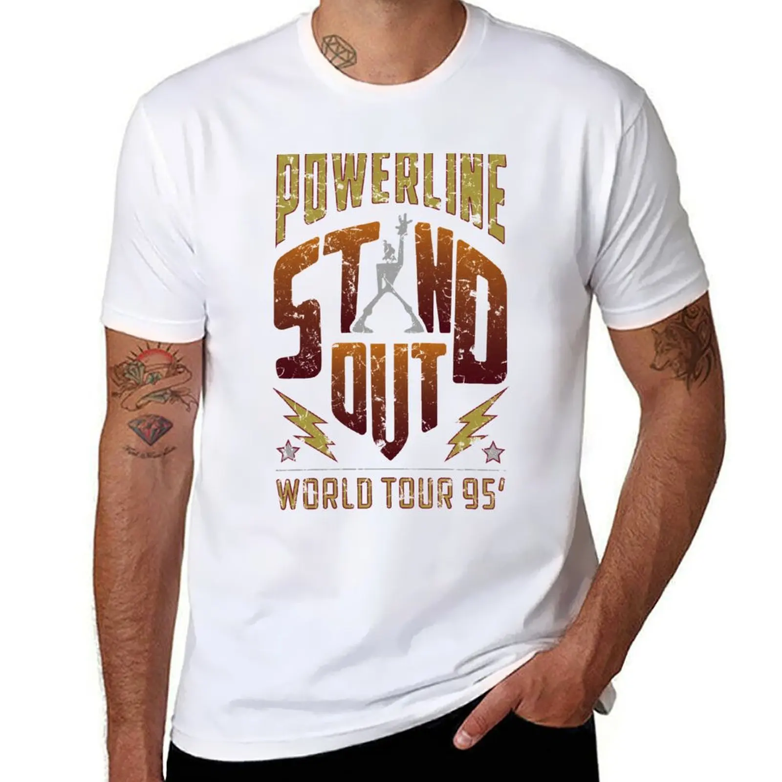 

Powerline T-Shirt Work Short Sleeve Cotton Top
