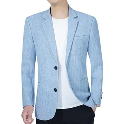 New Spring Men Solid Formal Wear Business Casual Suits Coats Thin Blazers Suits Jackets Male Blazers Jackets Men's Clothing 4XL