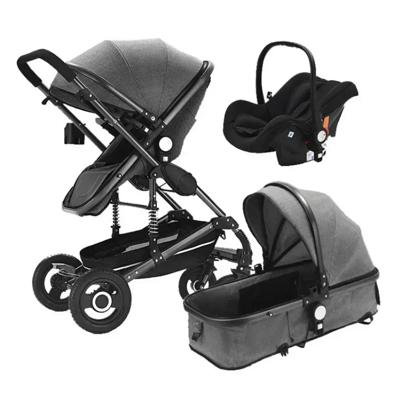 NEW  Baby Stroller 3 In 1 Pram with Car Seat Travel System Baby Stroller with Car Seat Newborn Baby Comfort Car Seat 0~36 months