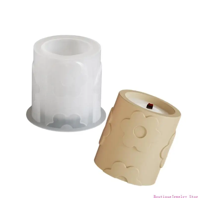 E1PE Flower Pattern Crafting Moulds Unique Jar Molds Suitable for Handmade