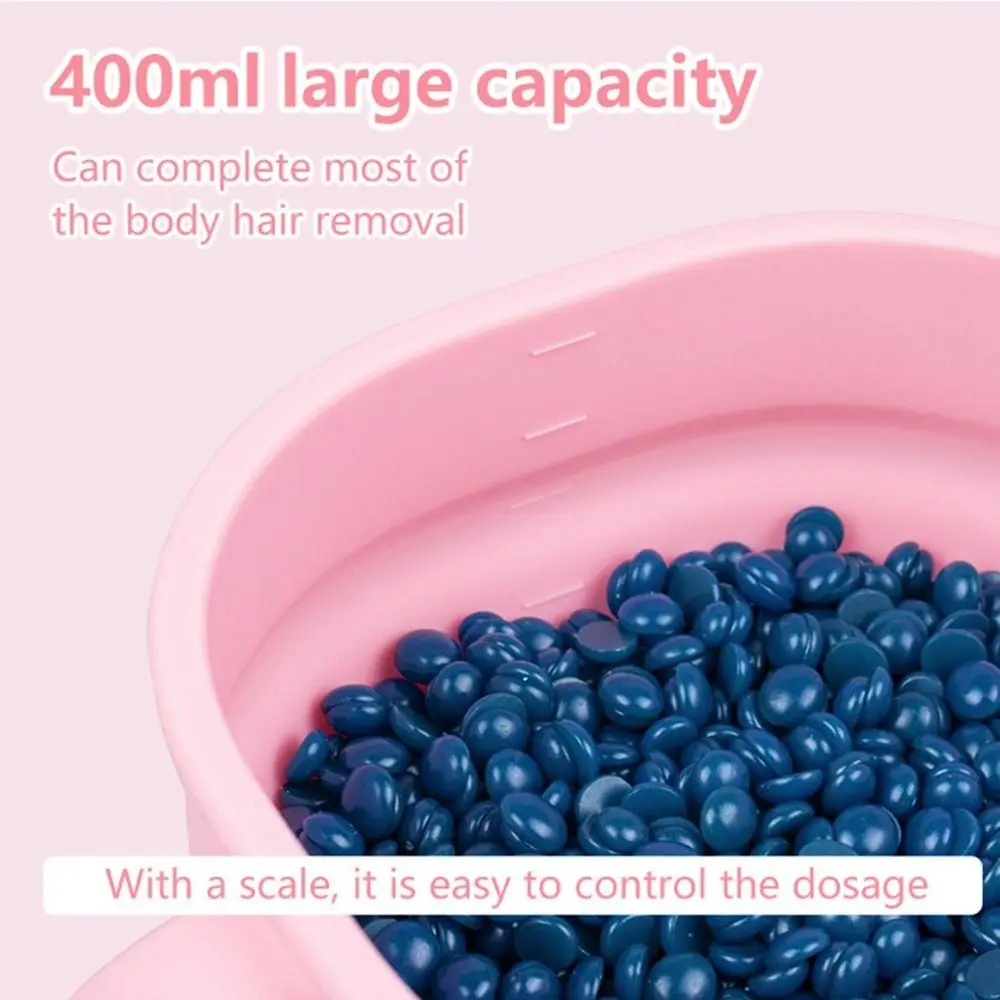 400ml Foldable Wax Heater Depilator Heating Melting Hair Removal Wax Machine Non-Stick Pan Paraffin Pot Silicone Wax Warmer