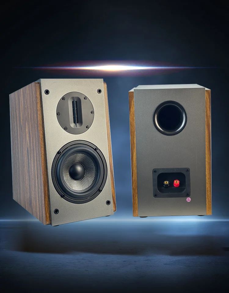 SAMTRONIC 5.25 Inches Passive Bookshelf Speaker Wooden 160W Studio Monitor Speakers for TV Computer Desktop Hifi Home Theater