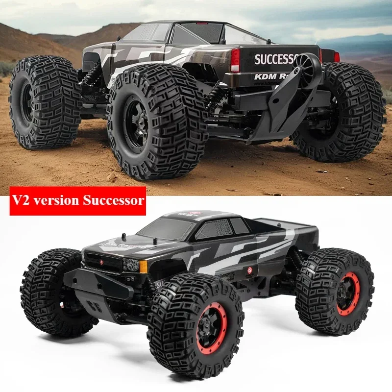 

New 1/8 KDM RACING Successor 8XL-V2 Edition Pickup Truck Bigfoot Remote Control Off-road Model Rc Cars for Adults