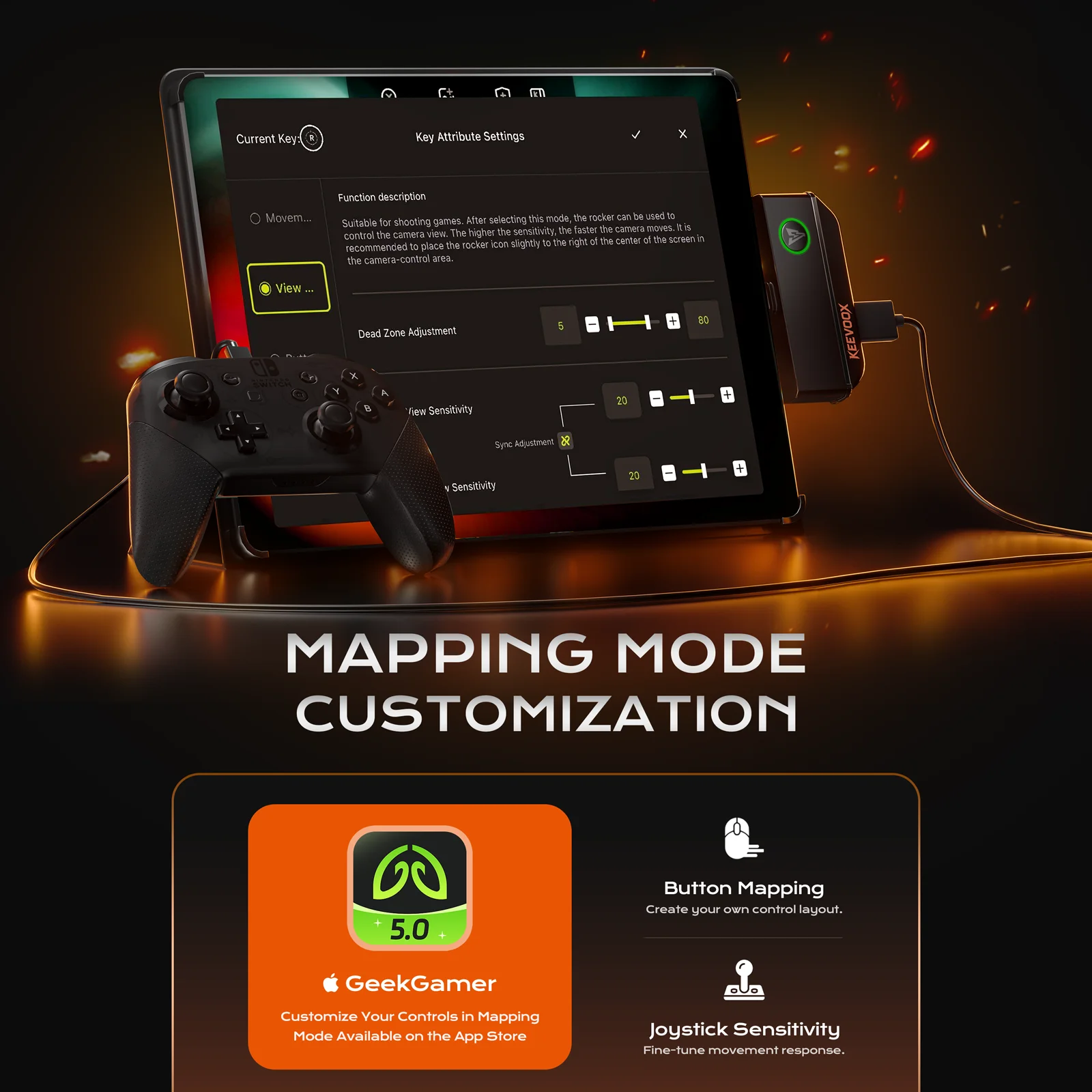 AIMZENIX IX01 iPhone Controller Adapter for USB-C iPhone & iPad -Supports Native & Mapping Modes - view 4