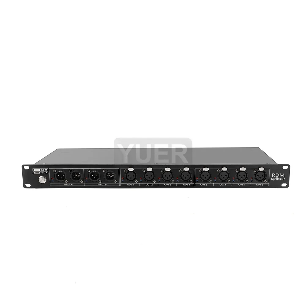 Stage Light Controller RDM Distributor DMX512 Splitter Light Signal Amplifier Splitter 8 Way DMX Distributor For Dj Equipments