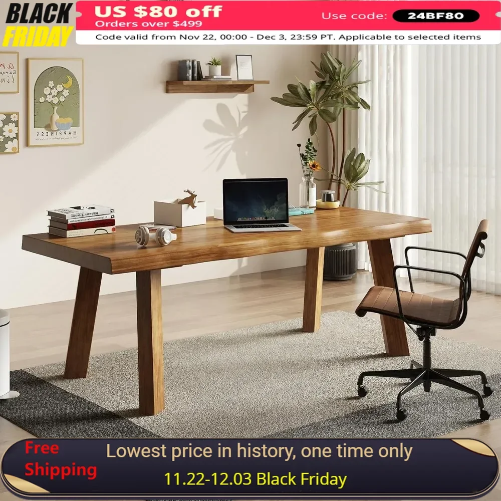 

55 Inches Computer Desk, Classical Style Home Office Desks, New Chinese Style Computer Table, Wooden Writing Desk