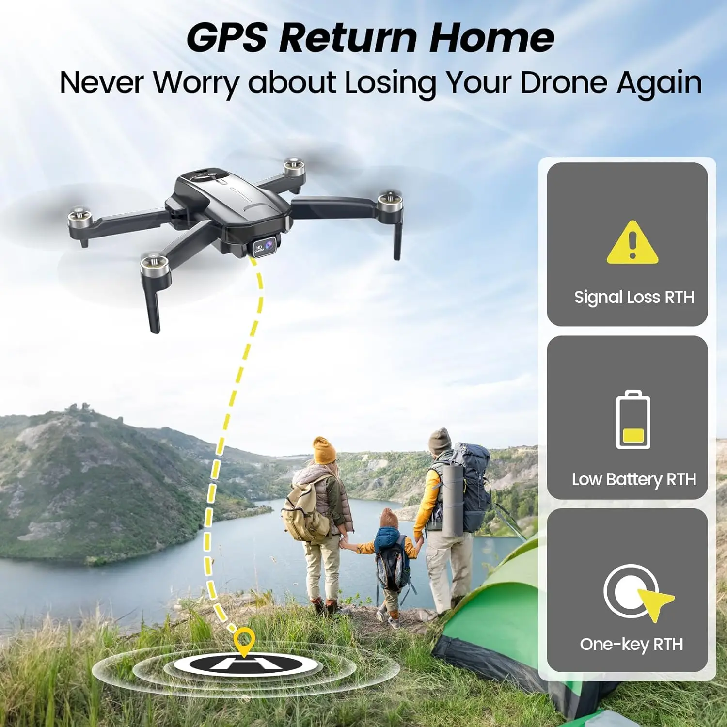 WeFone WF31 GPS 4K FPV Foldable Drone for Beginners, 5G Wi-Fi, Features: 50 Min Flight,C0.