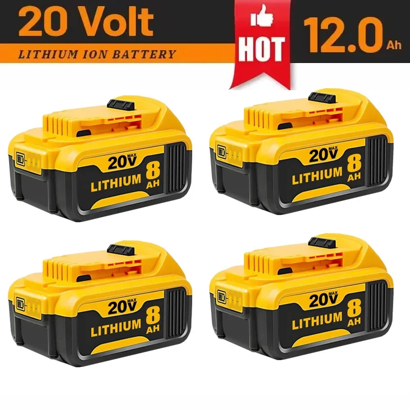 

DCB200 20V Battery Compatible with dewalt power Tools 18V 12Ah rechargeable electric tool Lithium batteries 20V 18Volt 18v 12Ah