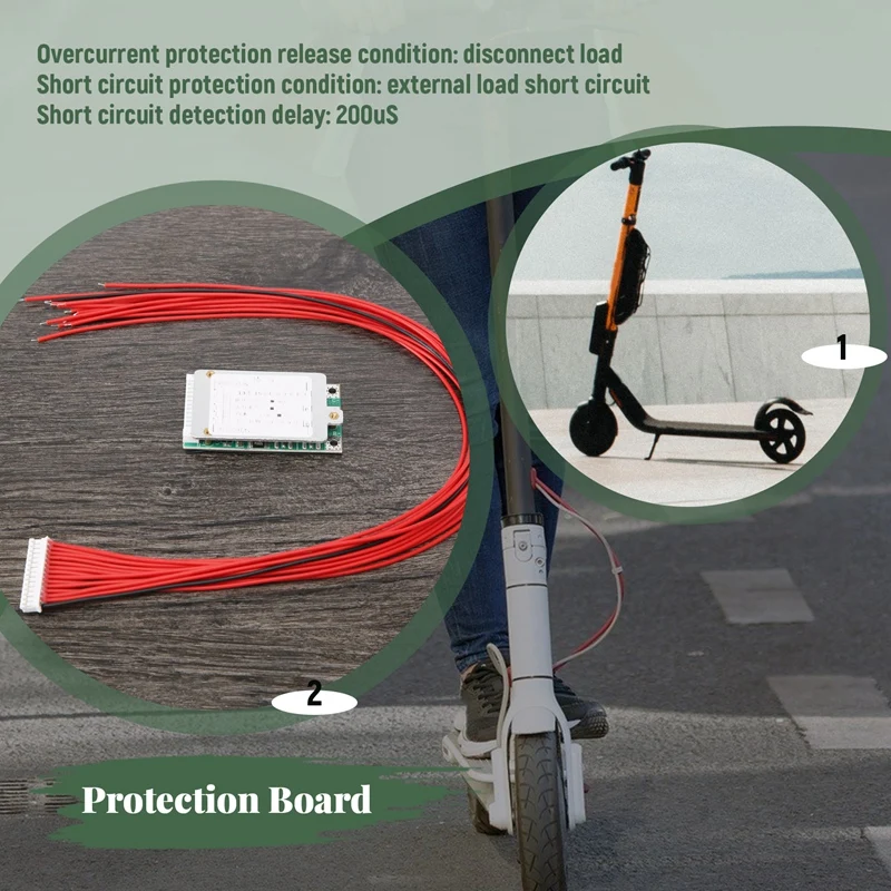 13S 48V 15A Li-Ion Lipolymer Battery Protection Board BMS PCB Board With Heatsink For E-Bike Escooter